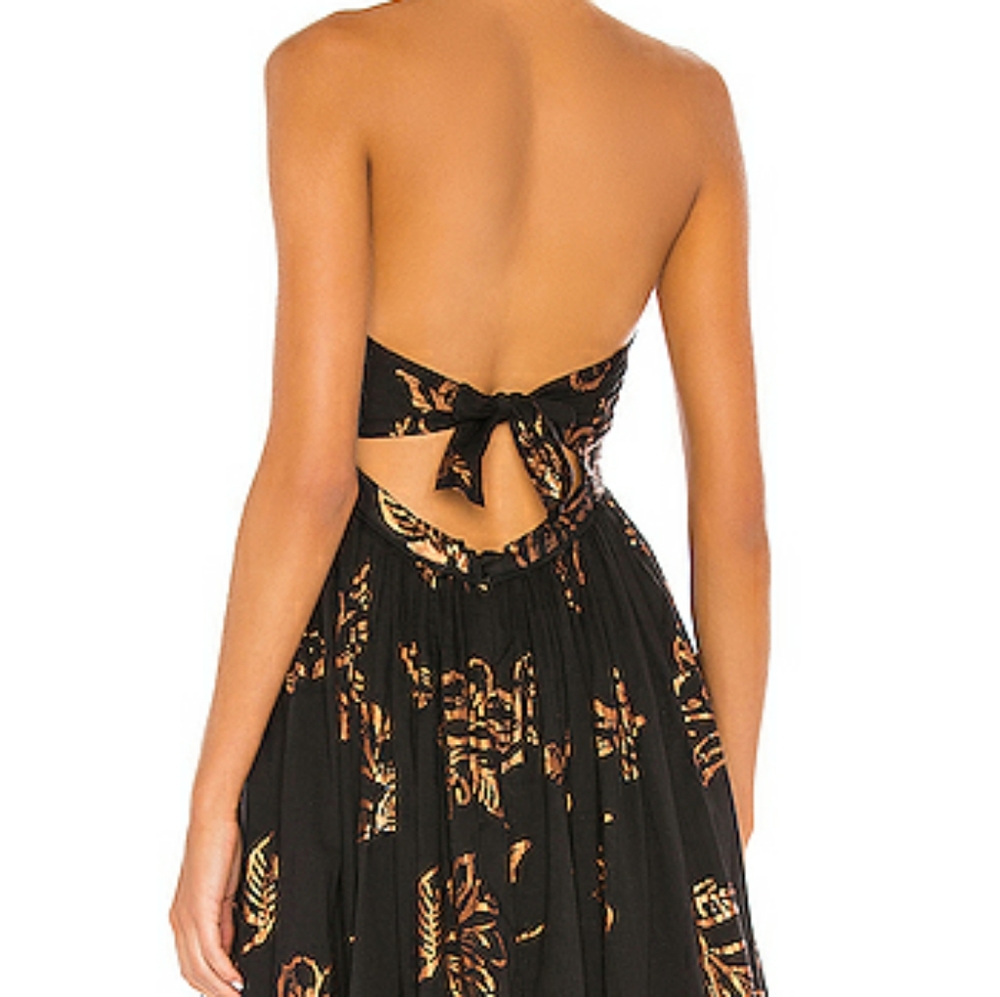 FREE PEOPLE BAJA BABE STRAPLESS MIDI DRESS - Picture 4 of 5